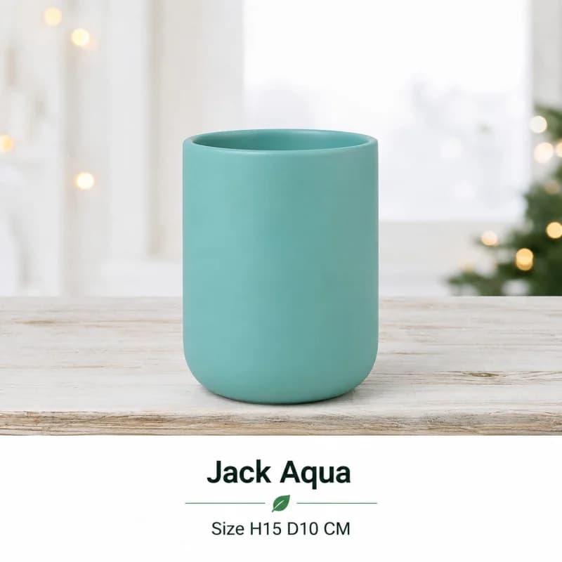 Jack Aqua Ceramic Pot
